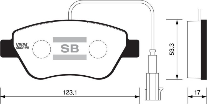 колодки передние Fiat Bravo, Albea, Doblo (977 00, 858 31)