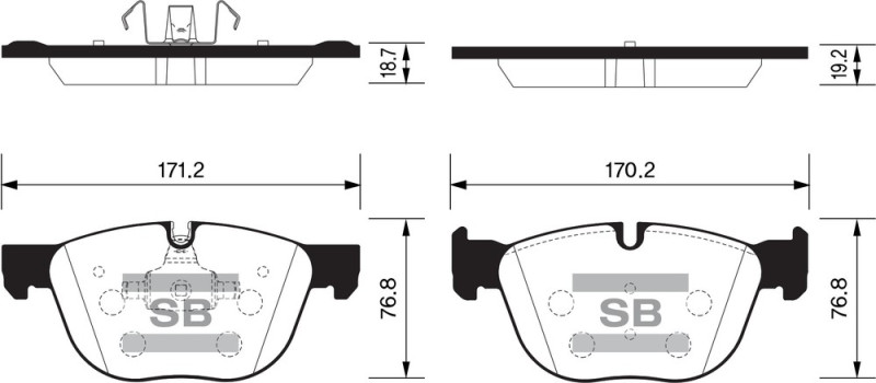 Колодки тормозные BMW X5 E70 07-/X6 E71 08- передние(1297 00)
