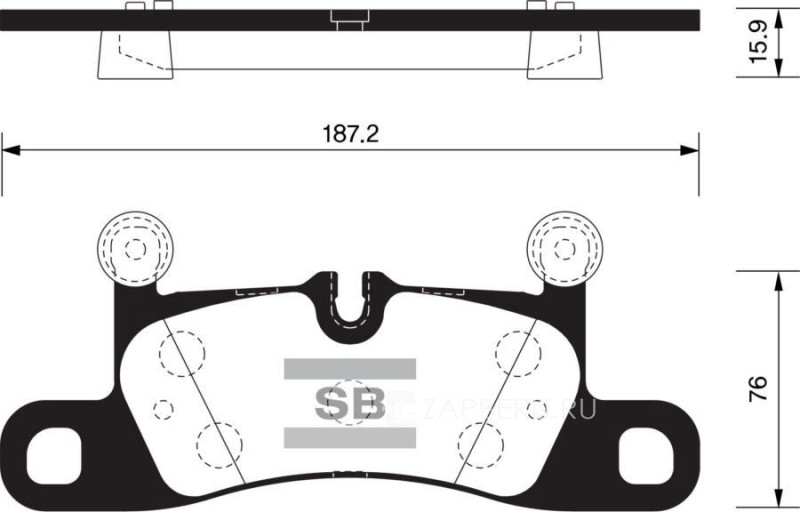 колодки тормозные задние VW Touareg (7p5) 10->/Porsche Cayenne (Remsa 1379 10)