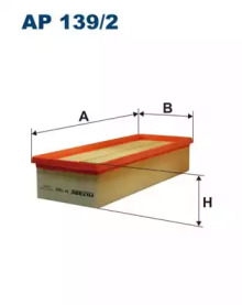 фильтр воздушный VW Passat, Touran (B=404)