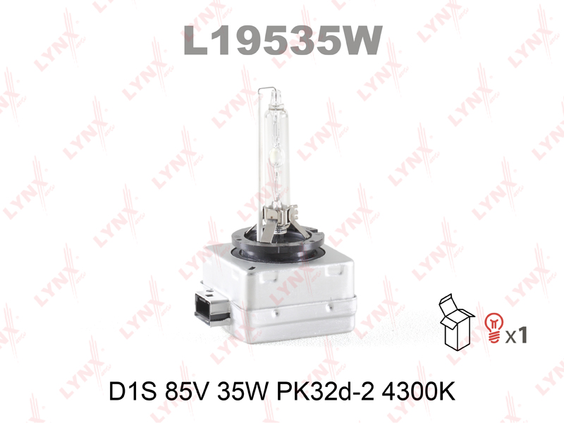 Лампа газоразрядная D1S 12V 35W PK32d-2 4300K L19535W