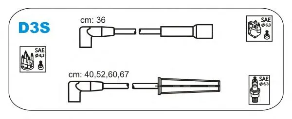 провода высоковольтные к-кт Daewoo Nexia 8V SOHC