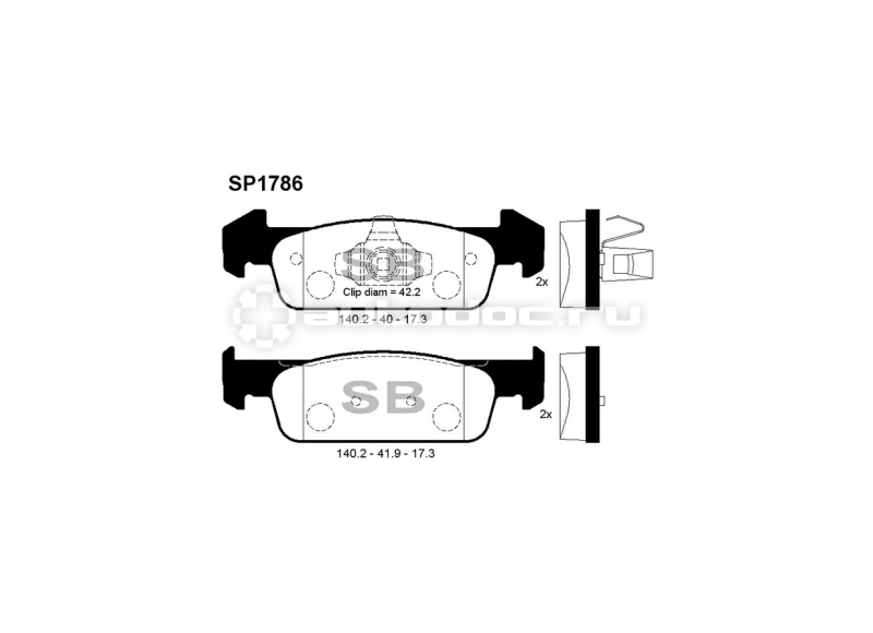 колодки тормозные передние Renault Logan 2014--->(1540 10)