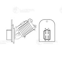 Резистор электровентилятора отопителя для автомобилей лада 1118, 2170, 2110, 2112, 2123 (4-х контакт