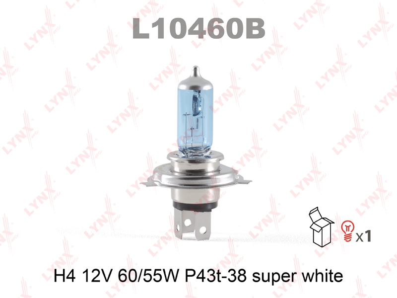 H4 12V 60/55W P43T-38 SUPER WHITE