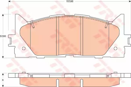 Колодки тормозные TOYOTA CAMRY V40 06-/V50 11-/LEXUS ES 240/350 06- передние