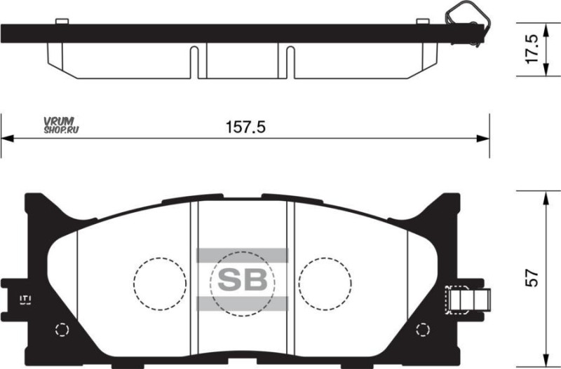 колодки передние тормозные Toyota Camry (PF1521, 2435001)